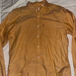 Levi's Men's Mustard Button Down Shirt